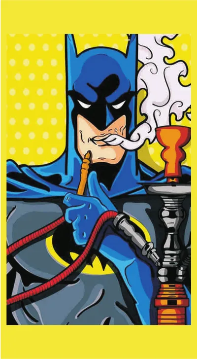 Batman Smoking Shisha Pop Art Comic