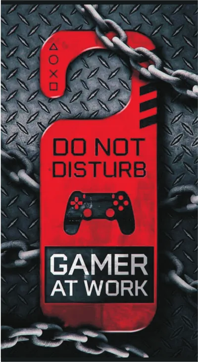 Do Not Disturb Gamer at Work Iron Door Sign