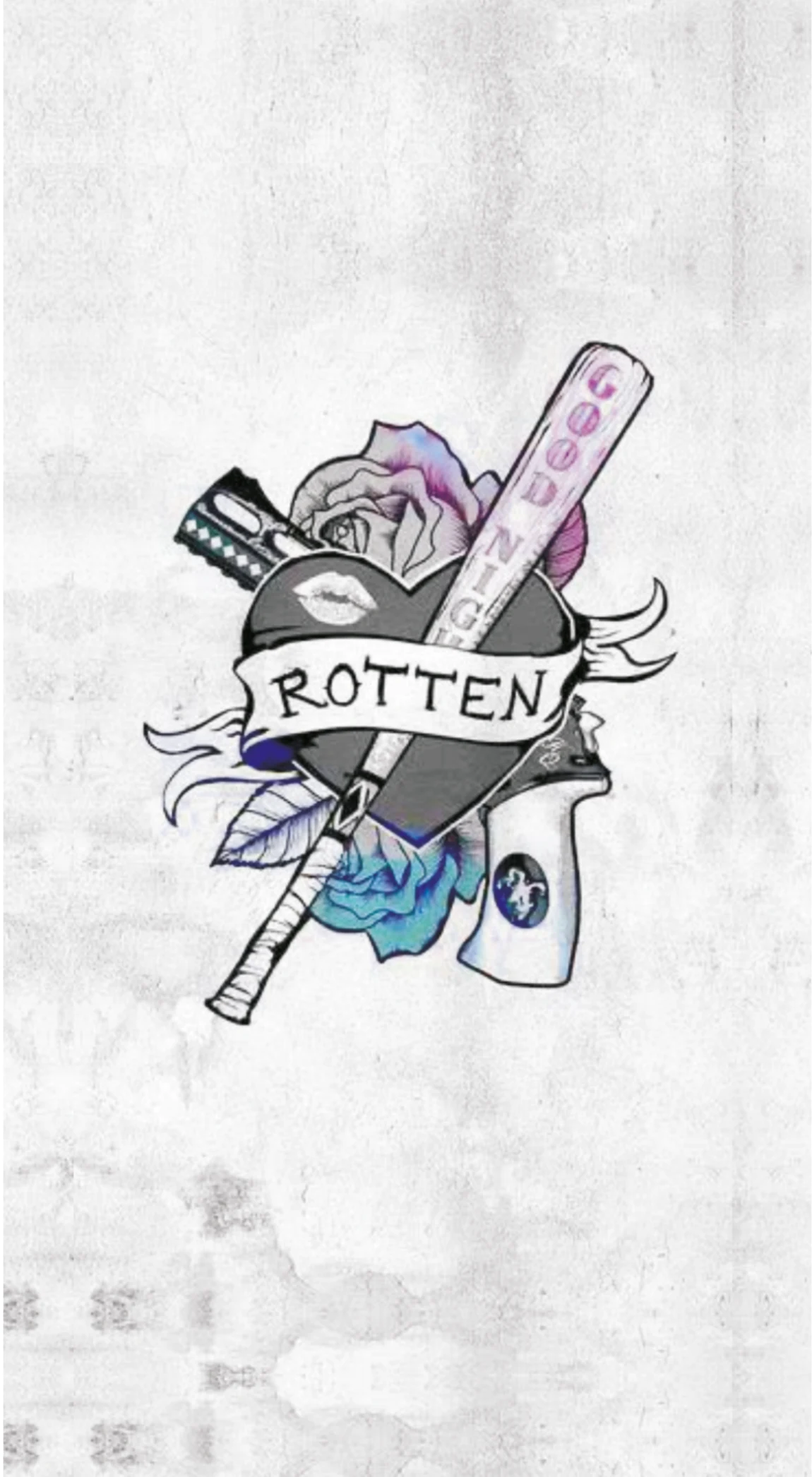 Harley Quinn Rotten Heart & Good Night Bat