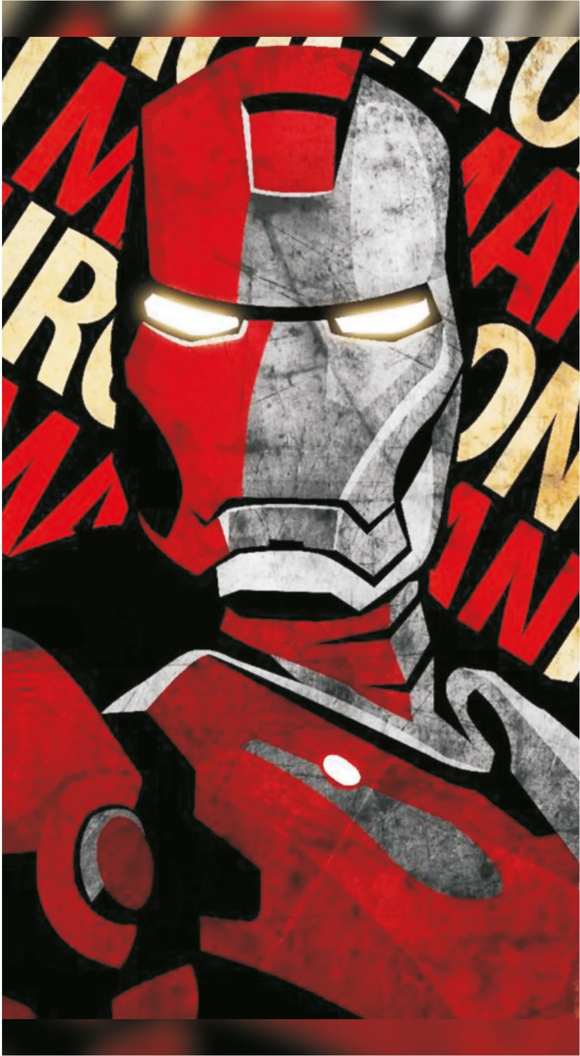 Iron Man Pop Art Stencil Poster Premium Mobile Skin Wrap