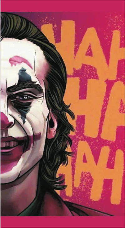 Joker Joaquin Magenta Laugh Stencil
