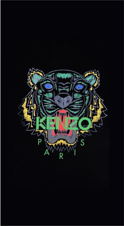 Kenzo Paris Neon Embroidered Tiger