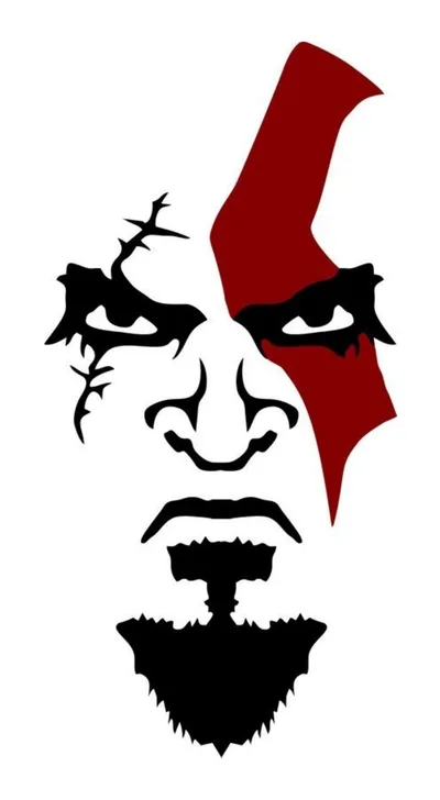 Kratos God of War Spartan Stencil