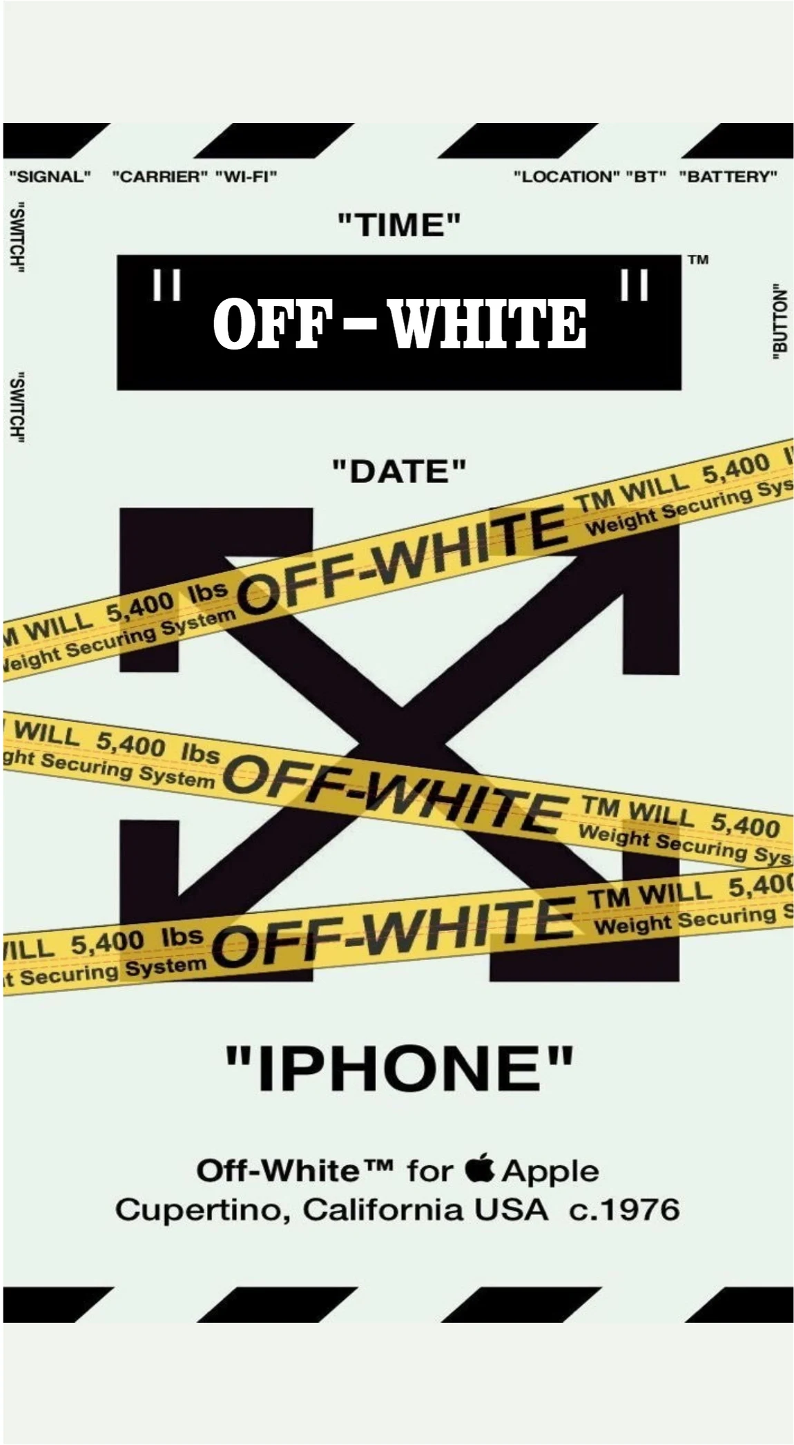 Off-White Industrial Caution Tape iPhone
