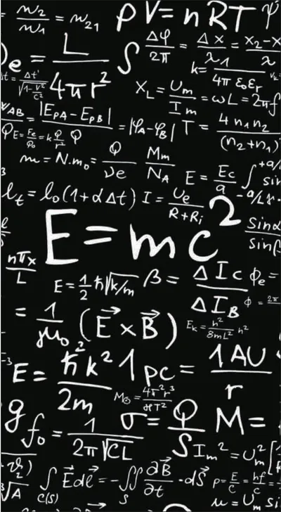 Quantum Physics & Relativity Blackboard Formulas