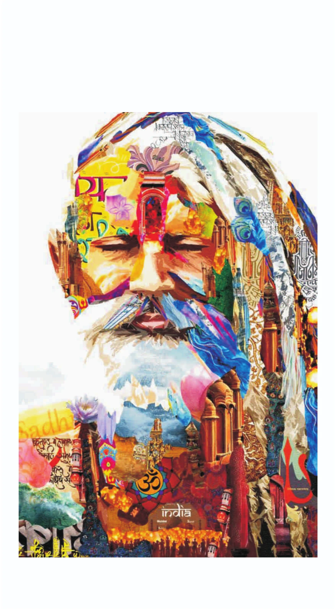 Varanasi Ghats Sadhu Spiritual India Collage