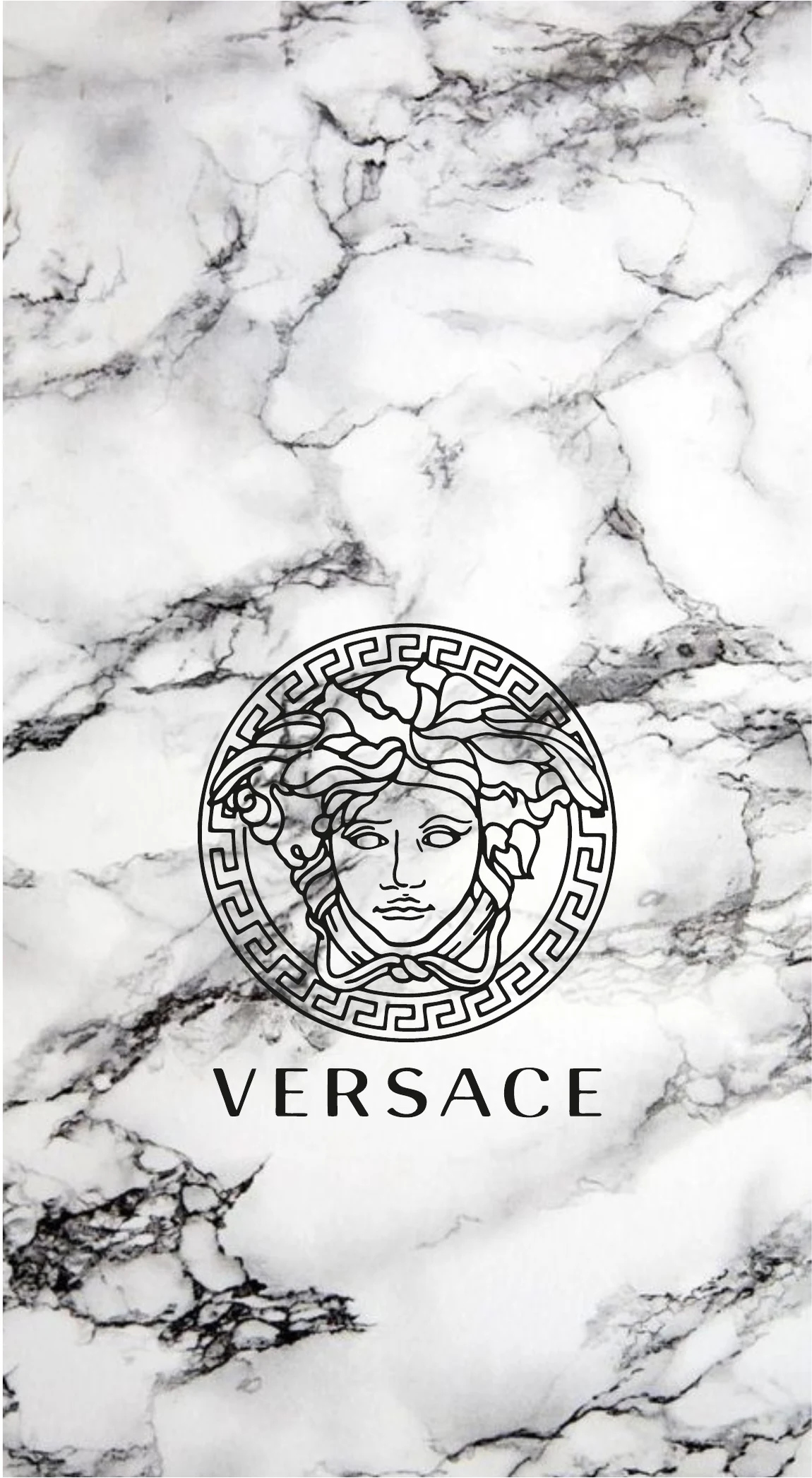 Versace Medusa Carrara Marble Premium Mobile Skin Wrap