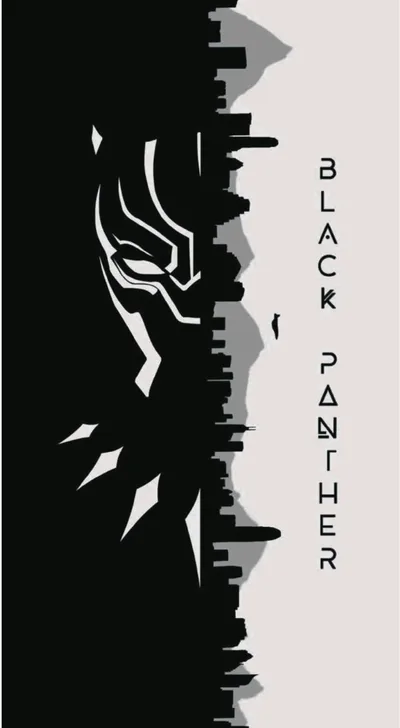 Wakanda Black Panther City Skyline Split