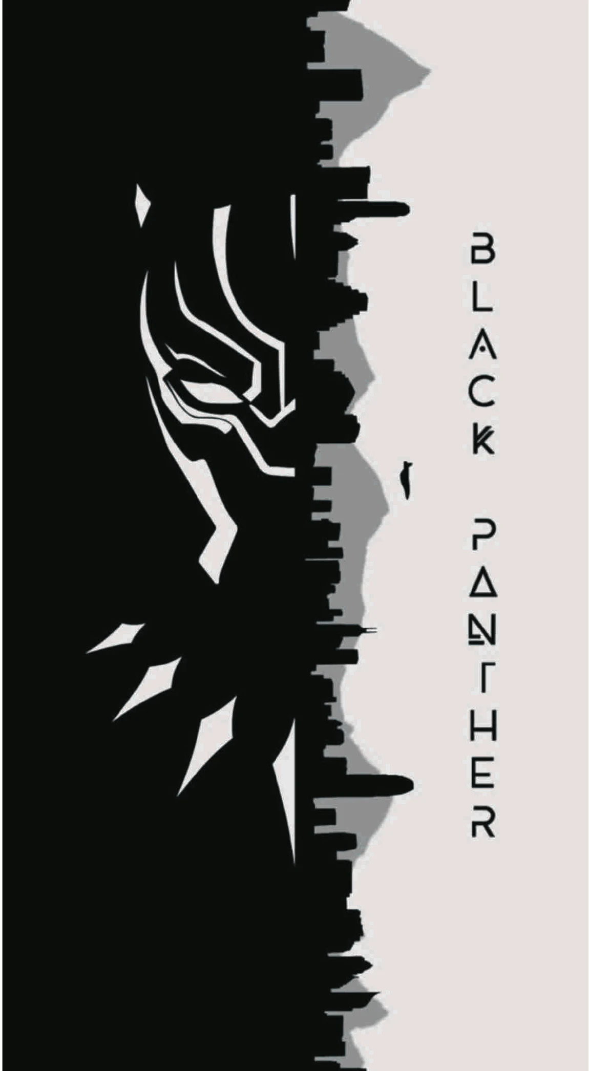 Wakanda Black Panther City Skyline Split